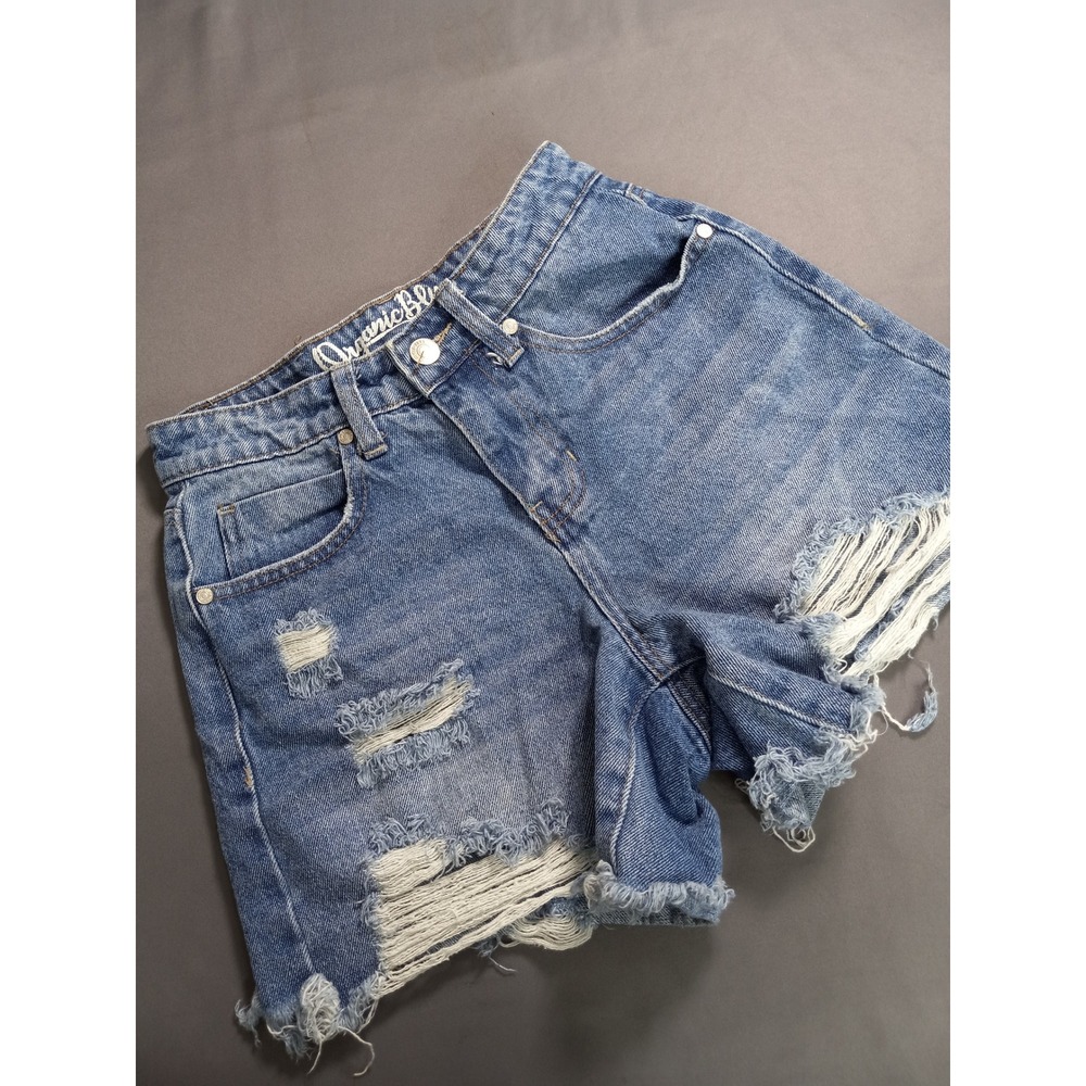 Organic Blue‎ Mindful Collection Vintage Fit Distressed Jean Shorts 25